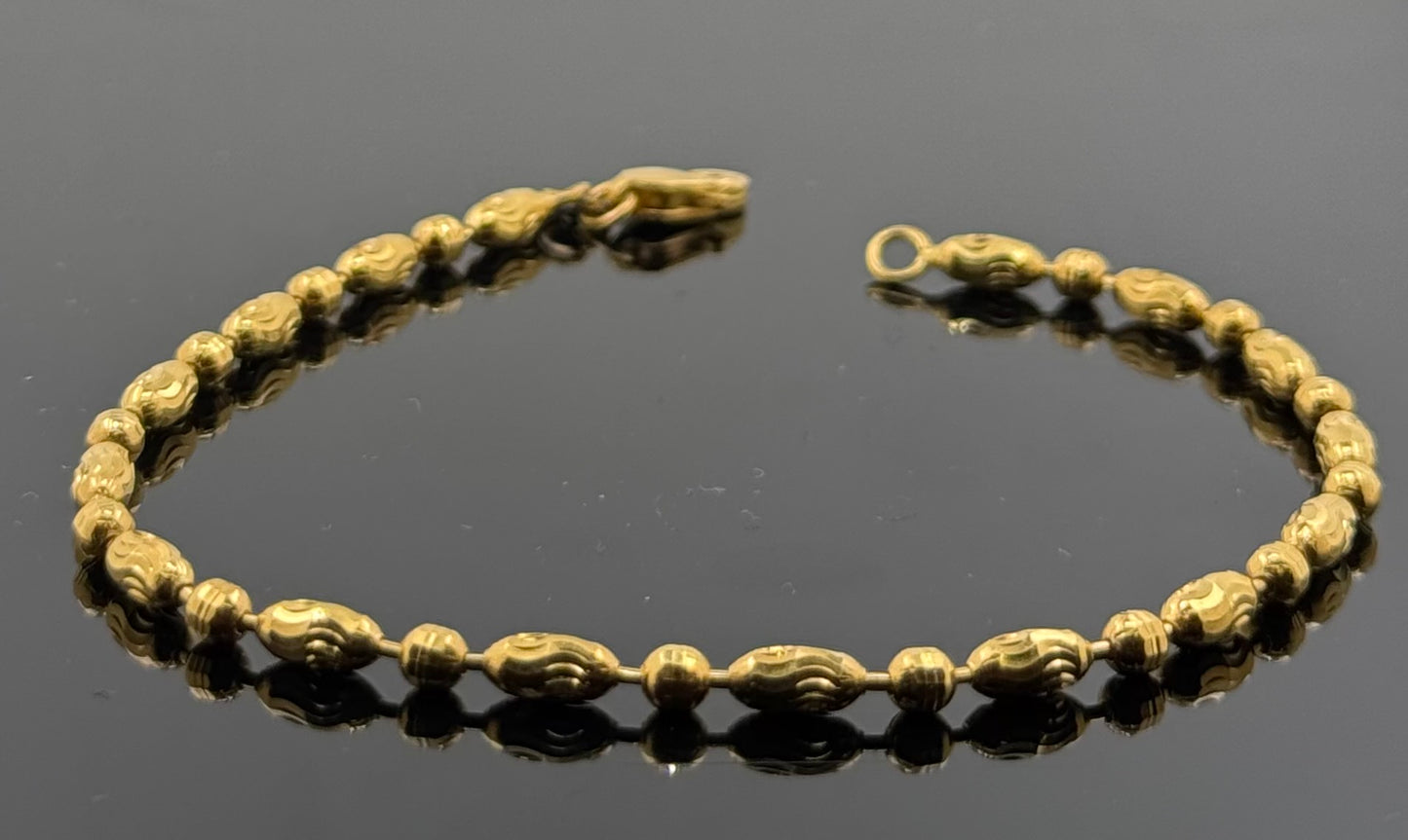 22k Solid Gold Ladies Simple Bracelet GB80