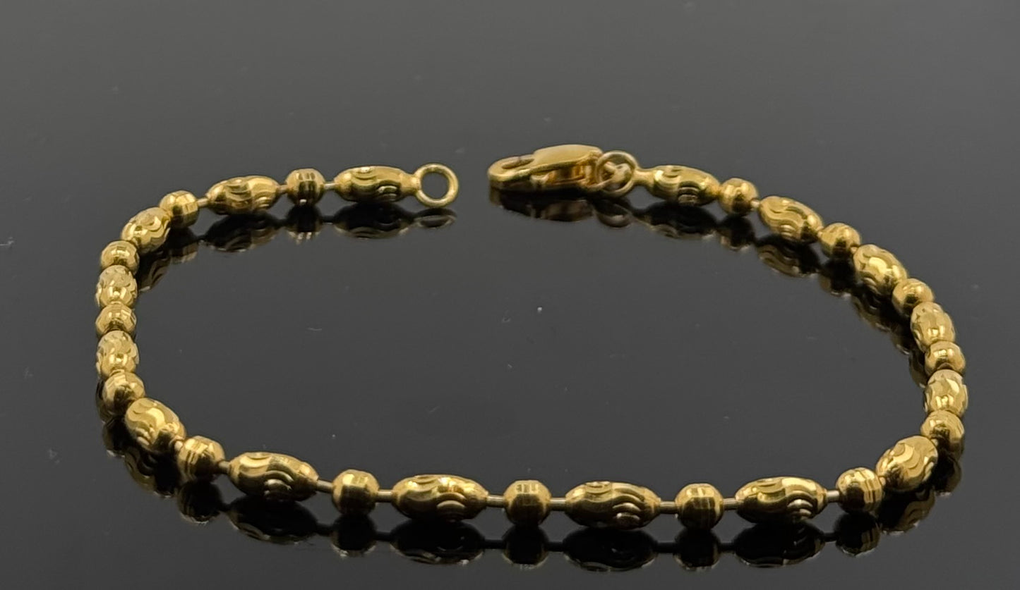 22k Solid Gold Ladies Simple Bracelet GB83