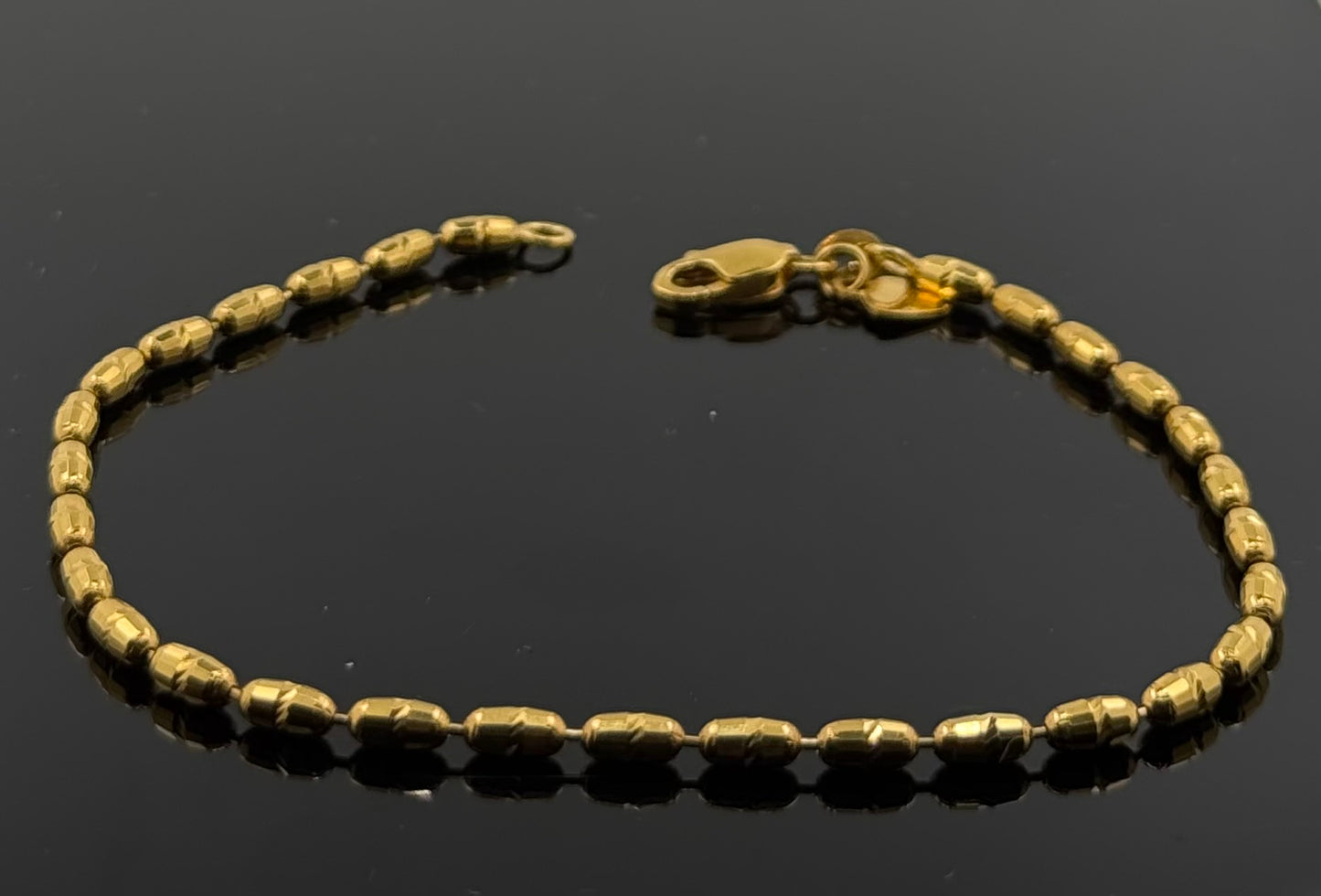 22k Solid Gold Ladies Simple Bracelet GB88