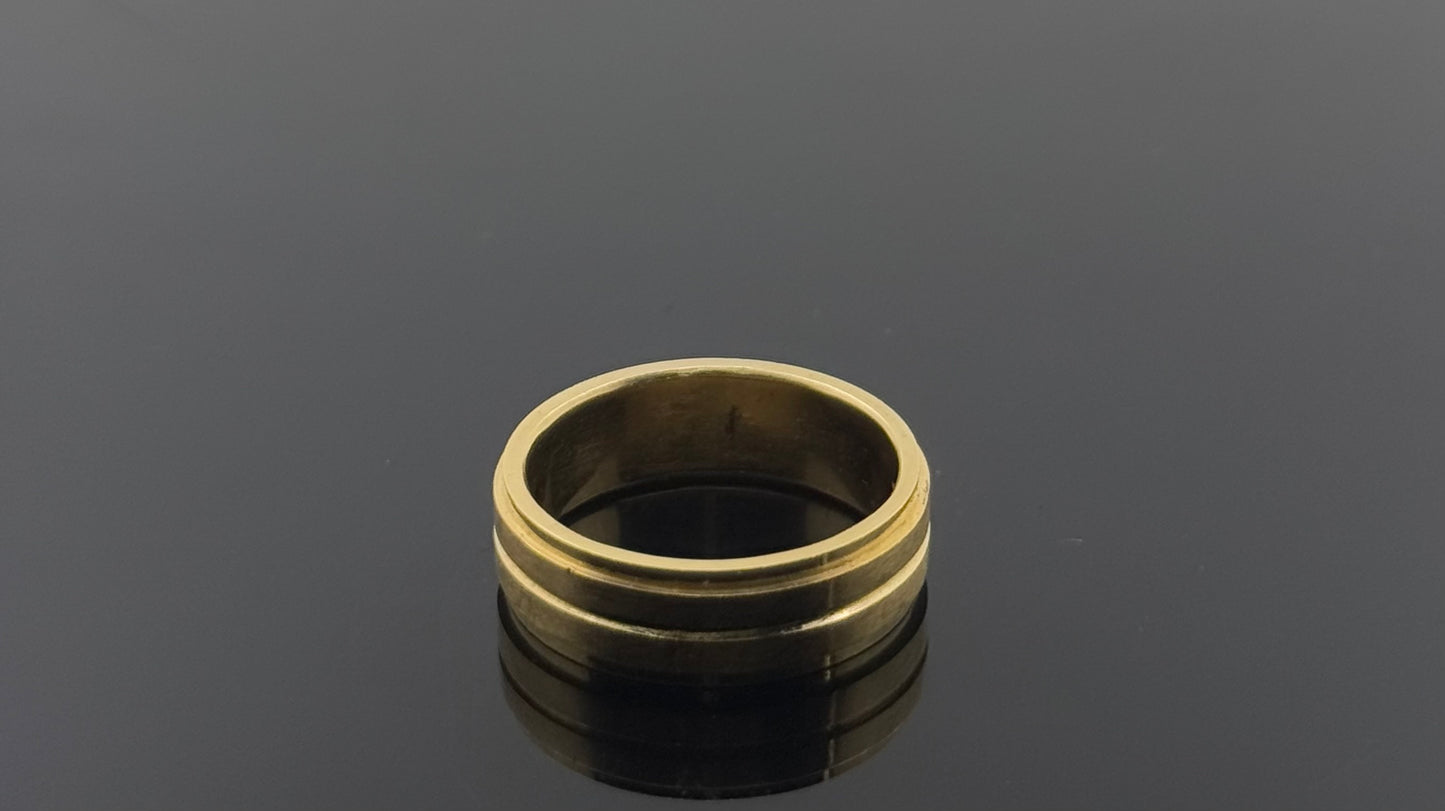 18k Solid Gold Ladies Simple Ring GR1007