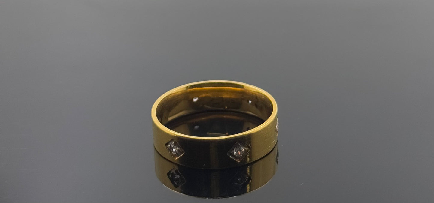 22k Solid Gold Ladies Simple Ring GR1008