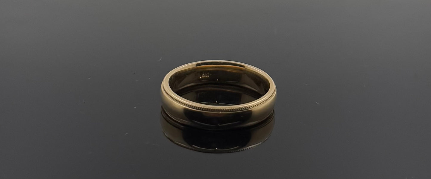 18k Solid Gold Ladies Simple Ring GR1114