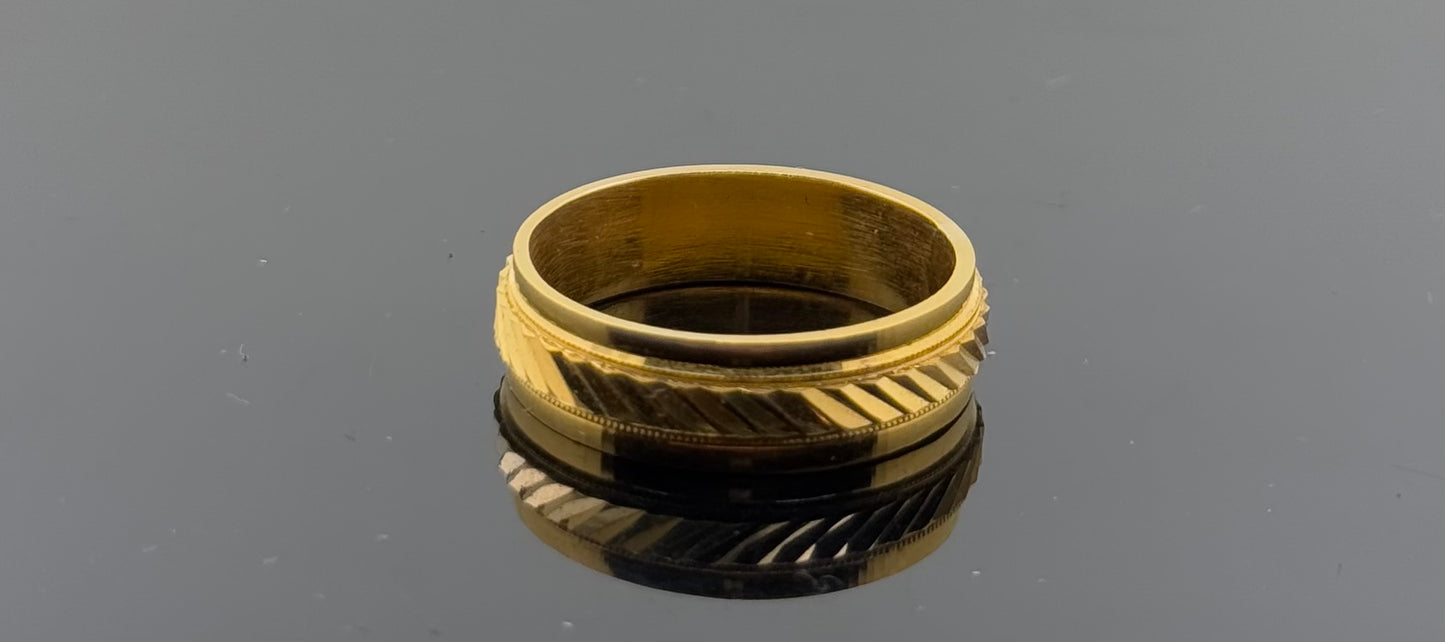 22k Solid Gold Ladies Simple Ring GR1143