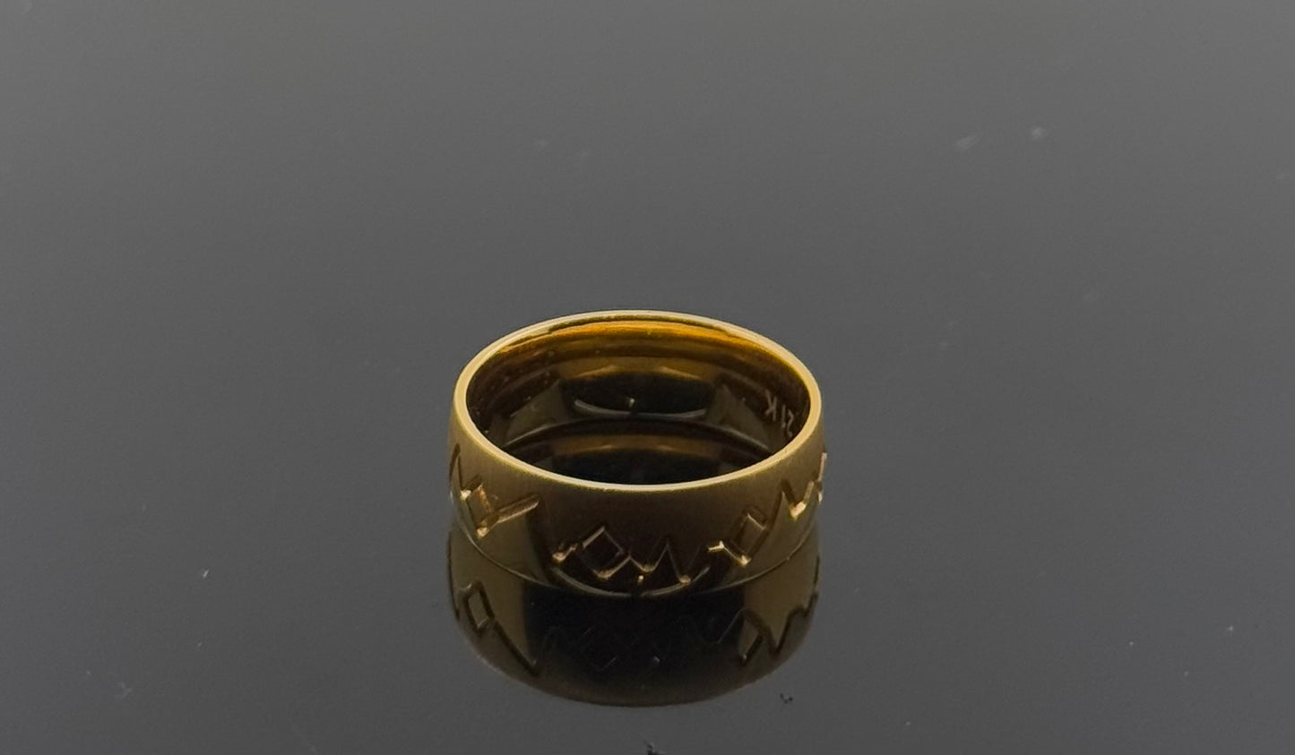 21k Solid Gold Ladies Simple Ring GR1178
