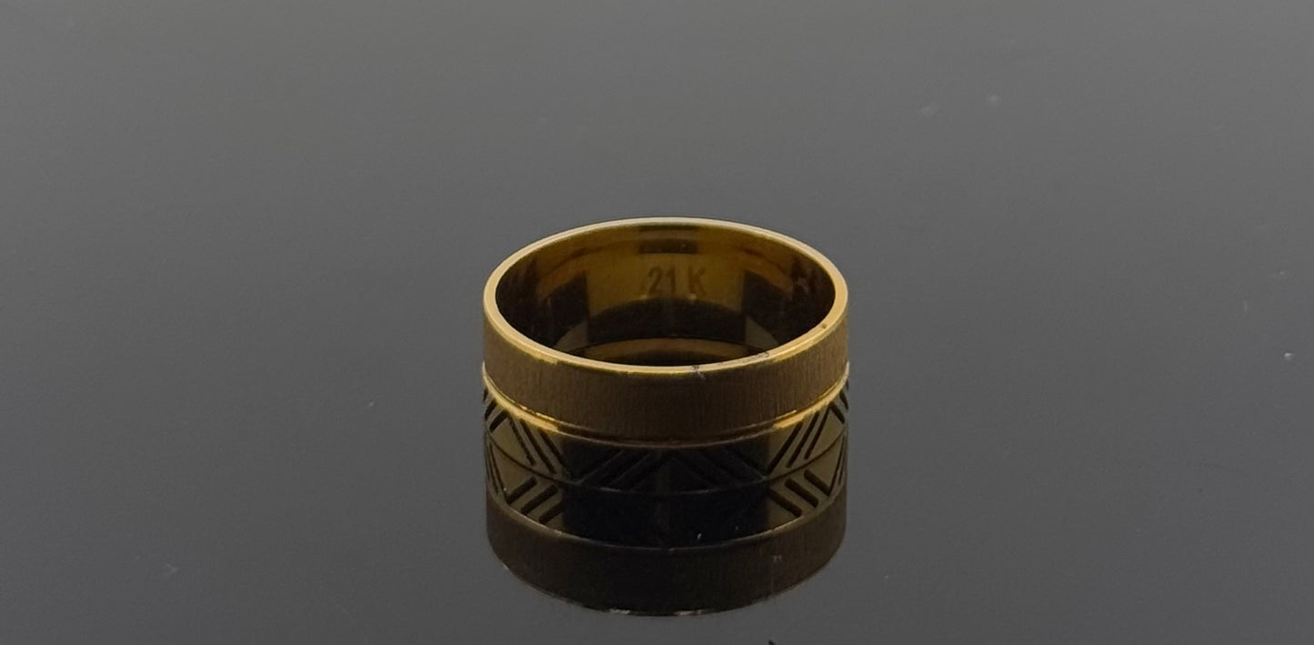 21k Solid Gold Ladies Simple Ring GR1183