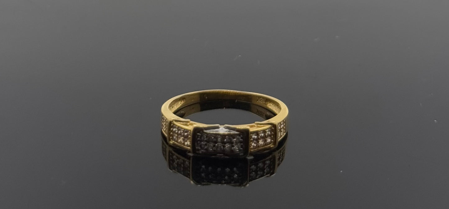 18k Solid Gold Ladies Simple Ring GR1196