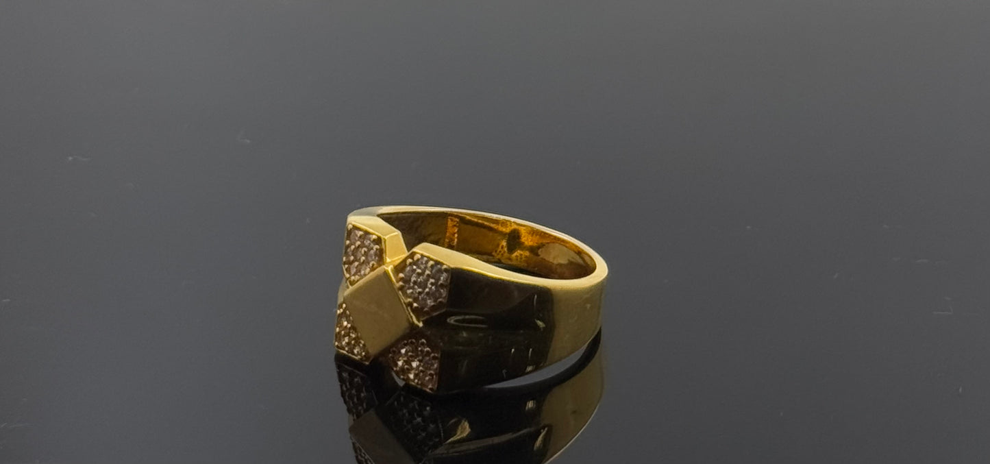 22k Elegant Men Designer Ring with Stones gr1271