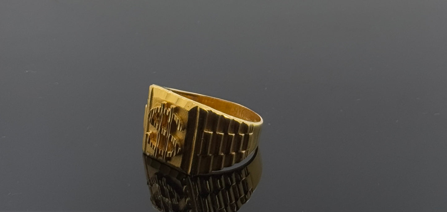 22k Elegant Men Designer Money Ring gr1277