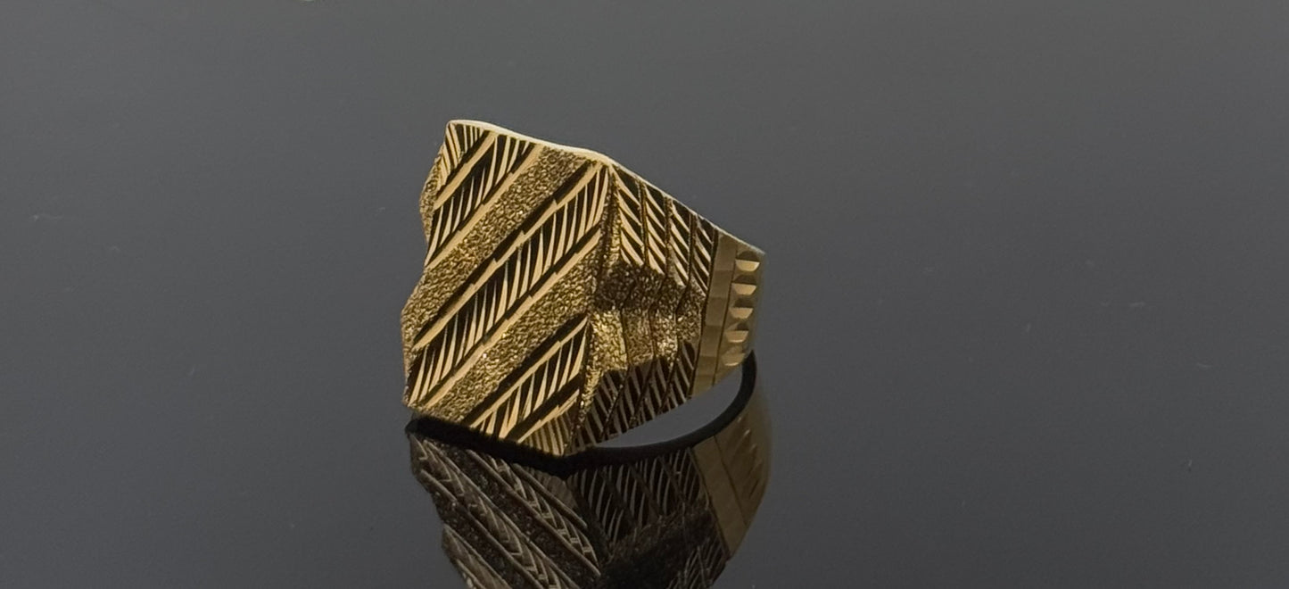 22k Solid Gold Men Simple Ring GR1278
