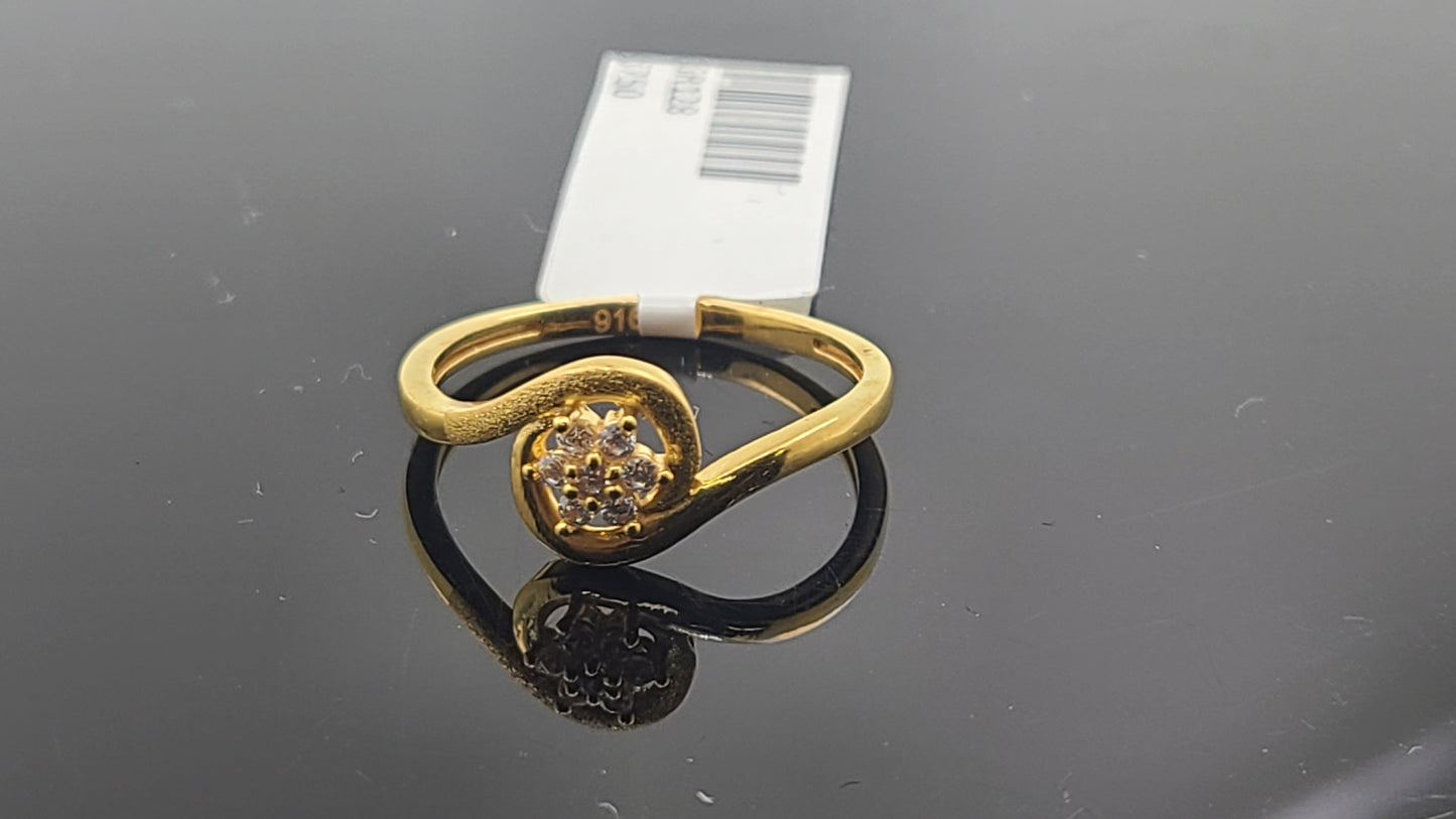 22k Solid Gold Ladies Simple Ring GR128