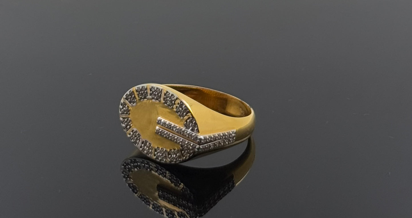 22k Elegant Men Designer Ring with Stones gr1280