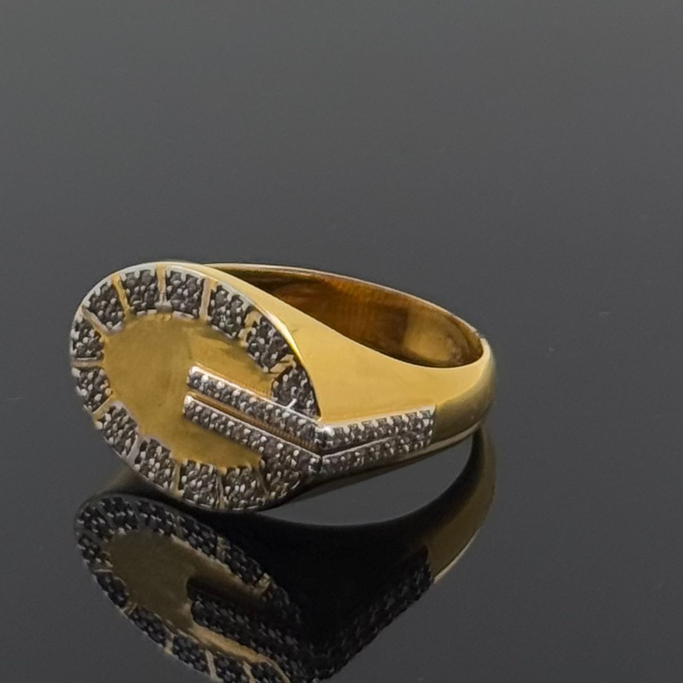 22k Elegant Men Designer Ring with Stones gr1280