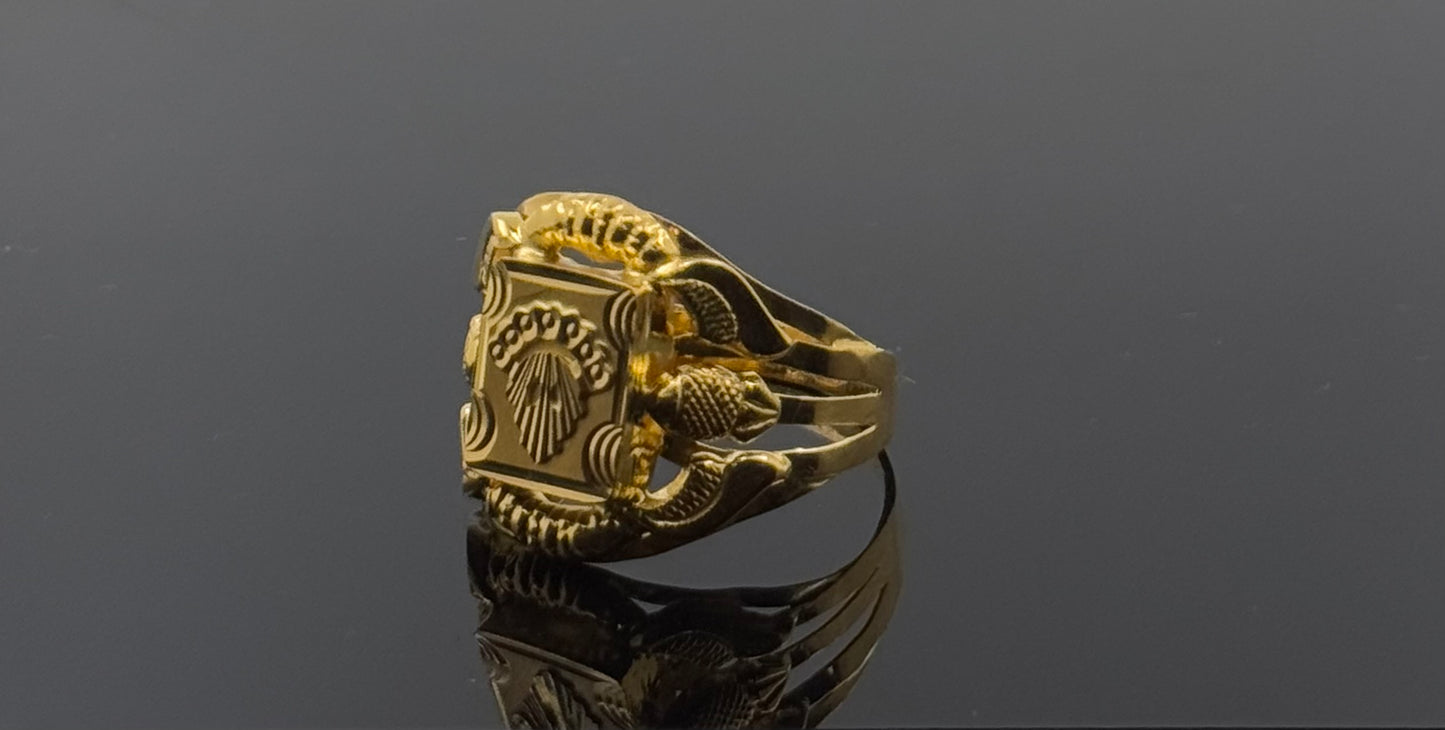 22k Elegant Men Designer Floral Ring gr1285