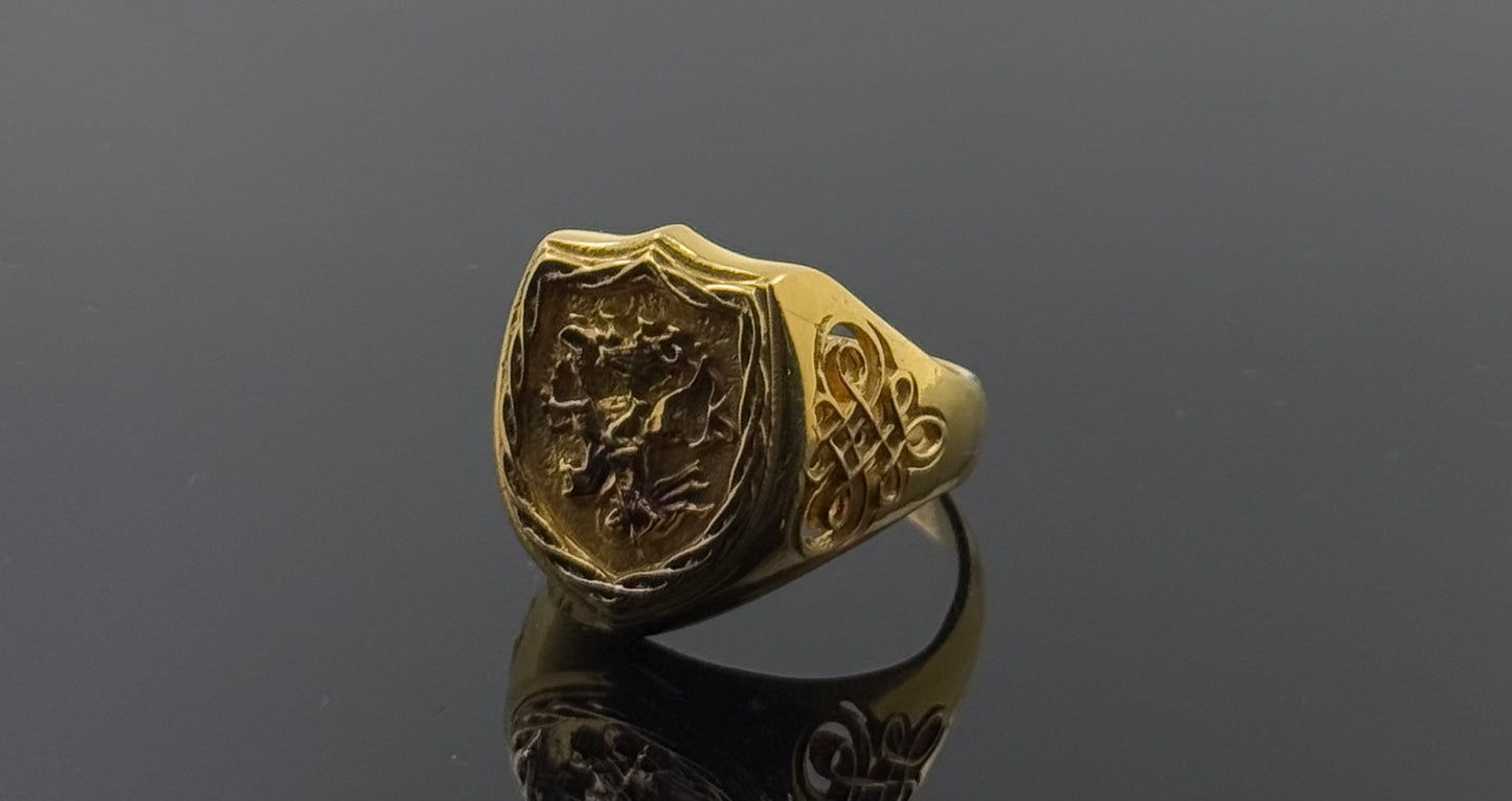 22k Elegant Men Medival Design RIng gr1286