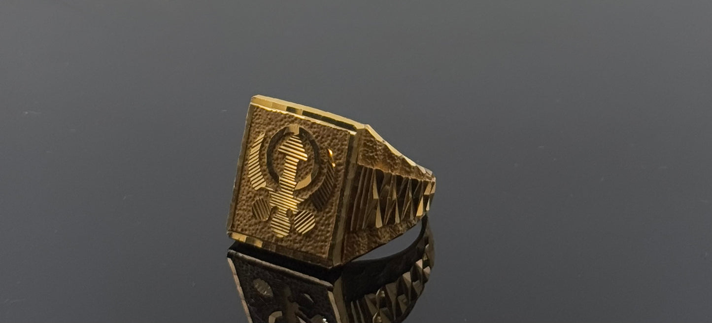 22k Elegant Men Sikh Khanda Ring gr1288