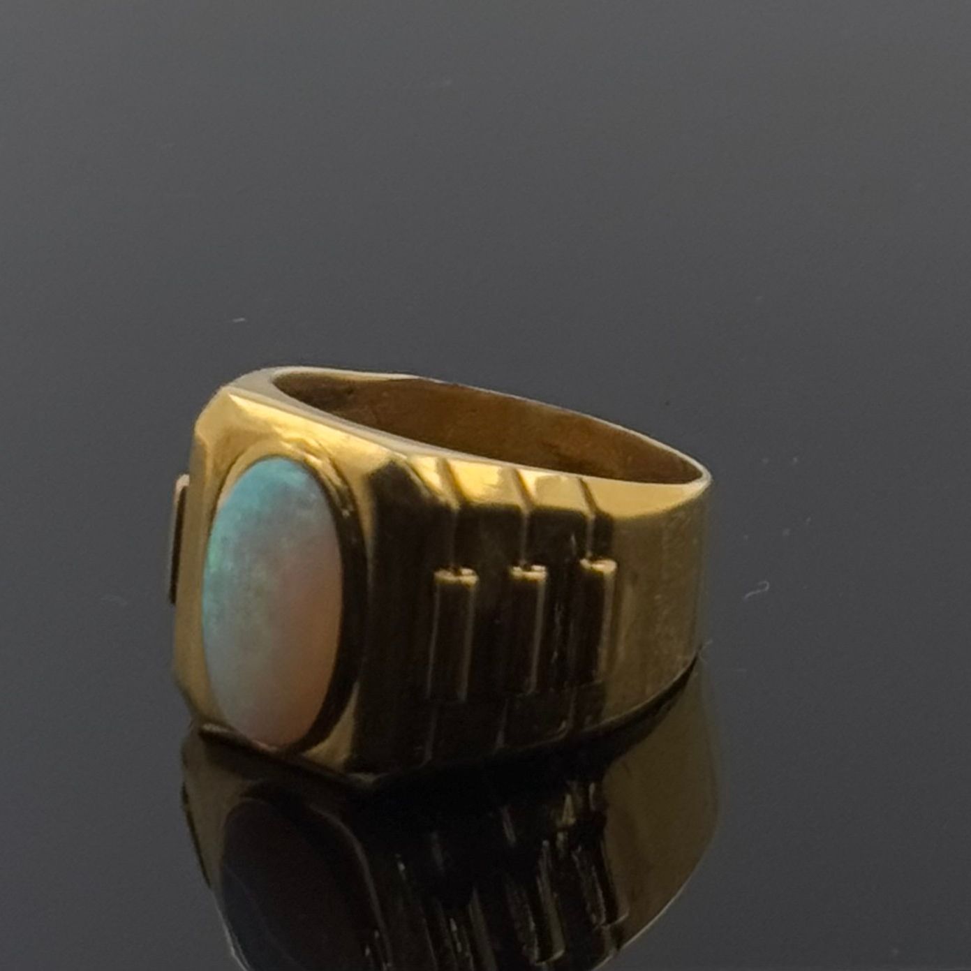 22k Elegant Men Classic Opal Ring gr1300