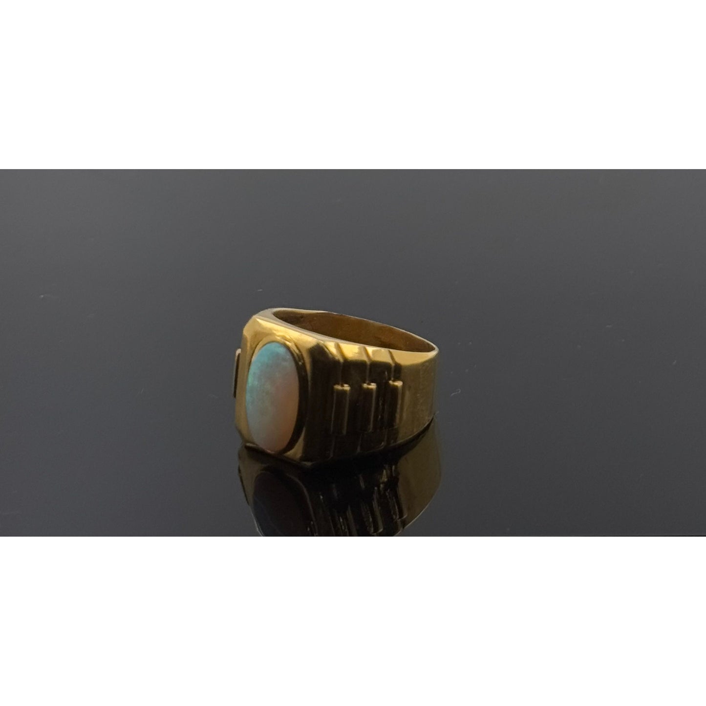 22k Solid Gold Men Simple Ring GR1300
