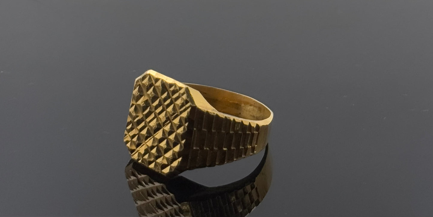 22k Solid Gold Men Simple Ring GR1301