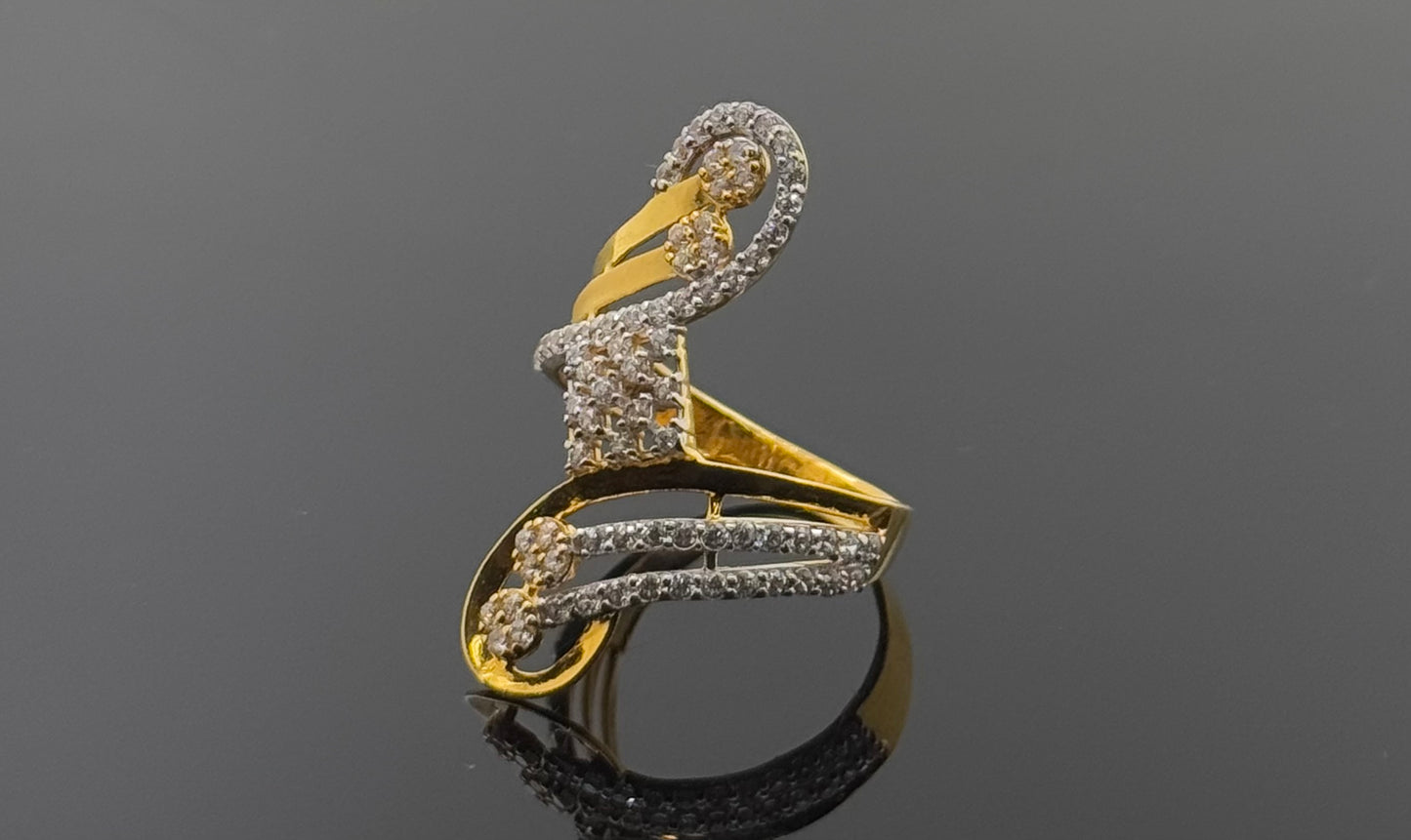 22k Solid Gold Ladies Simple Ring GR1320