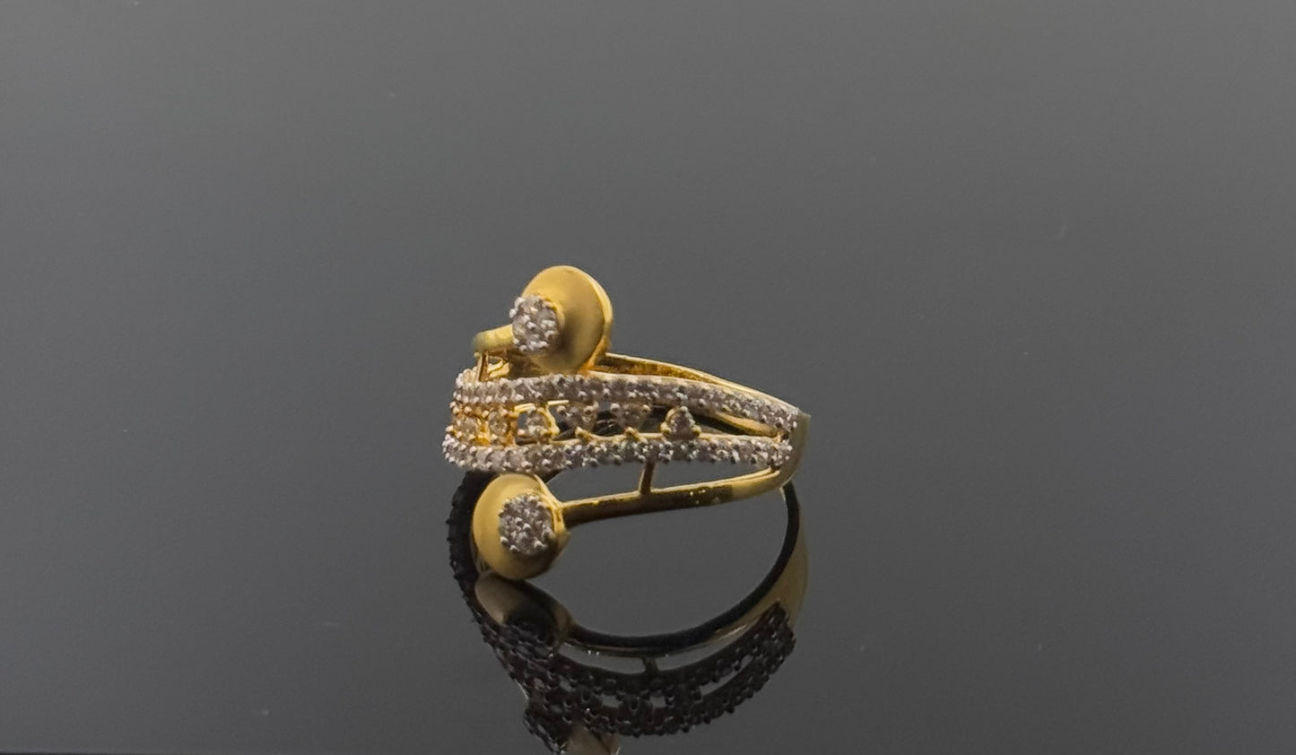 22k Solid Gold Ladies Simple Ring GR1322