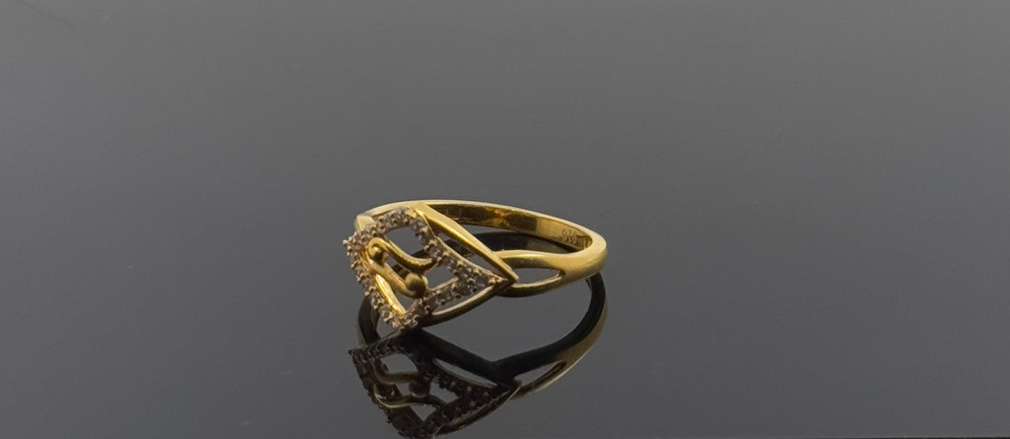 22k Solid Gold Ladies Simple Ring GR1323