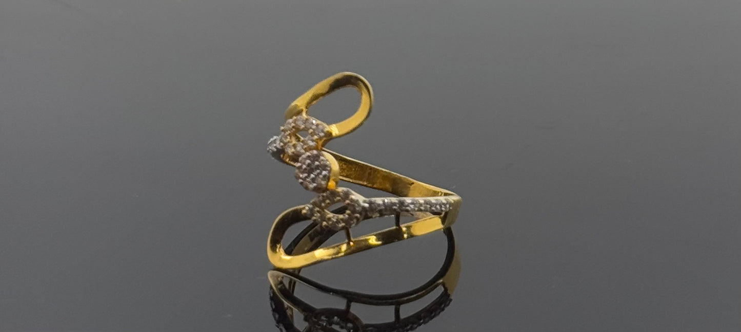 22k Solid Gold Ladies Simple Ring GR1325