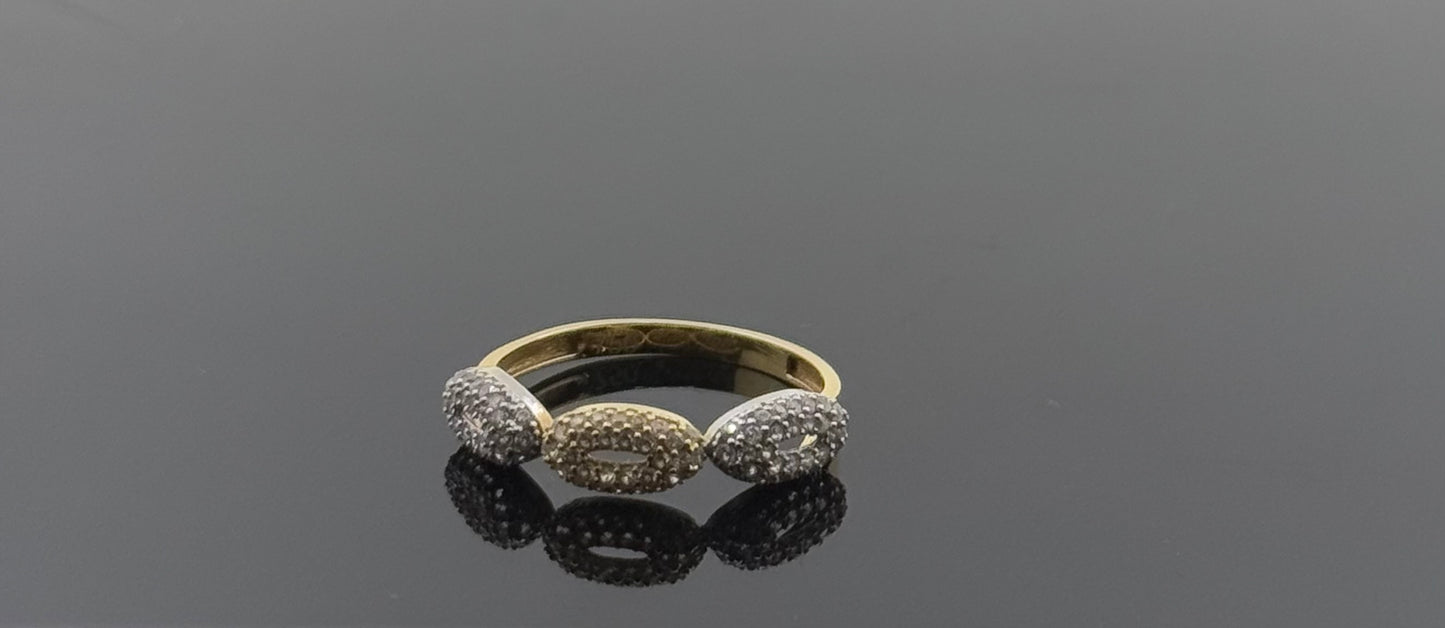 18k Solid Gold Ladies Simple Ring GR1338
