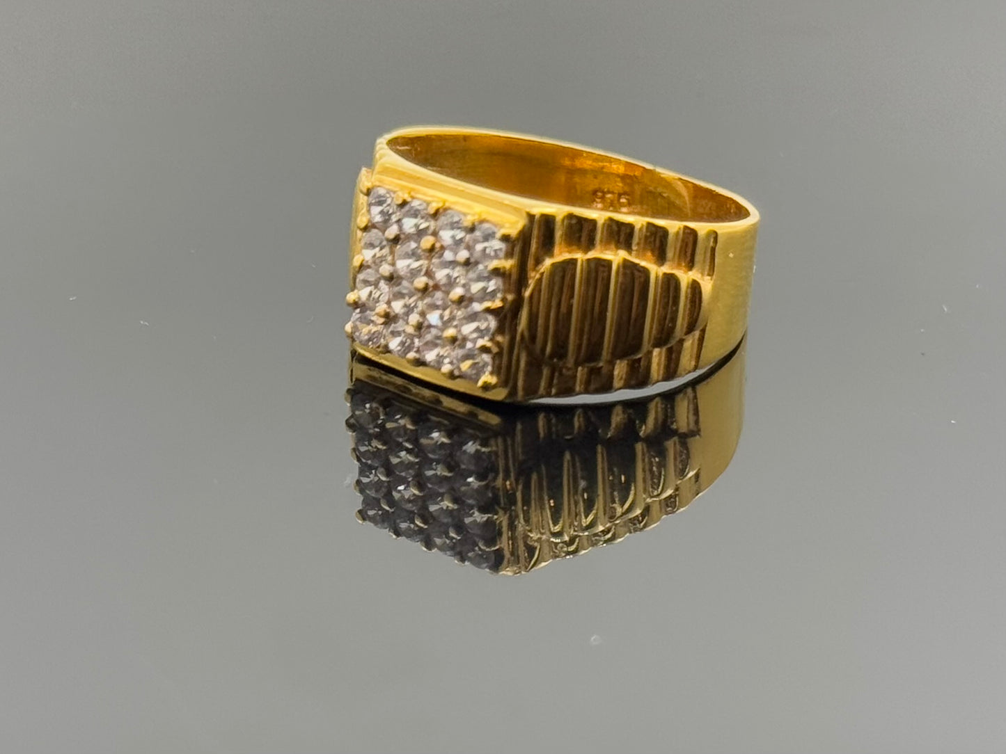 22k Solid Gold Men Simple Ring GR1359