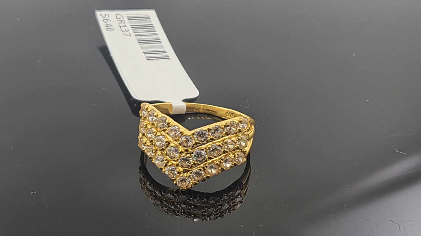 22k Solid Gold Ladies Simple Ring GR137