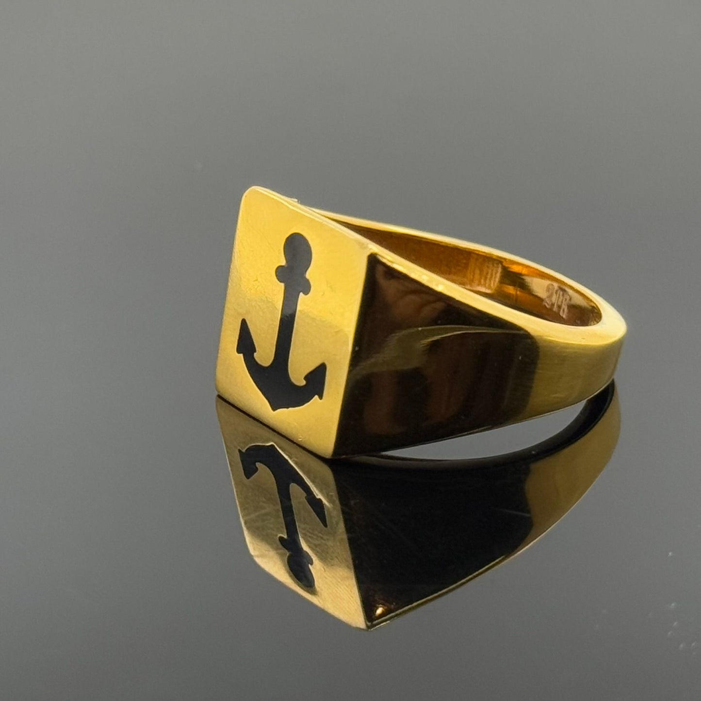 22k Elegant Men Anchor Design Ring gr1374