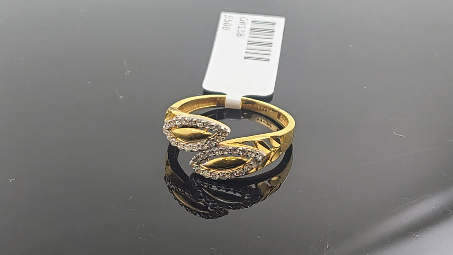 22k Solid Gold Ladies Simple Ring GR138