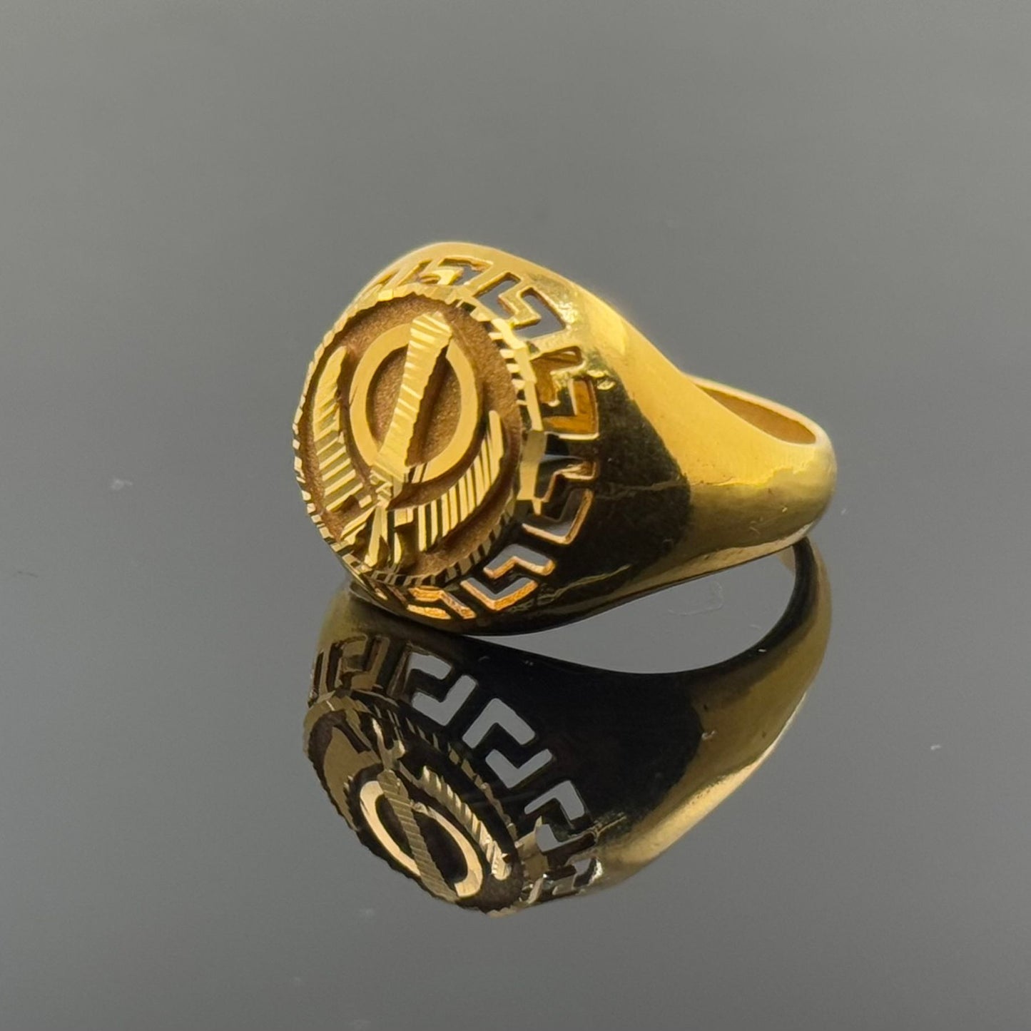 21k Elegant Men Sikh Khanda Ring gr1384