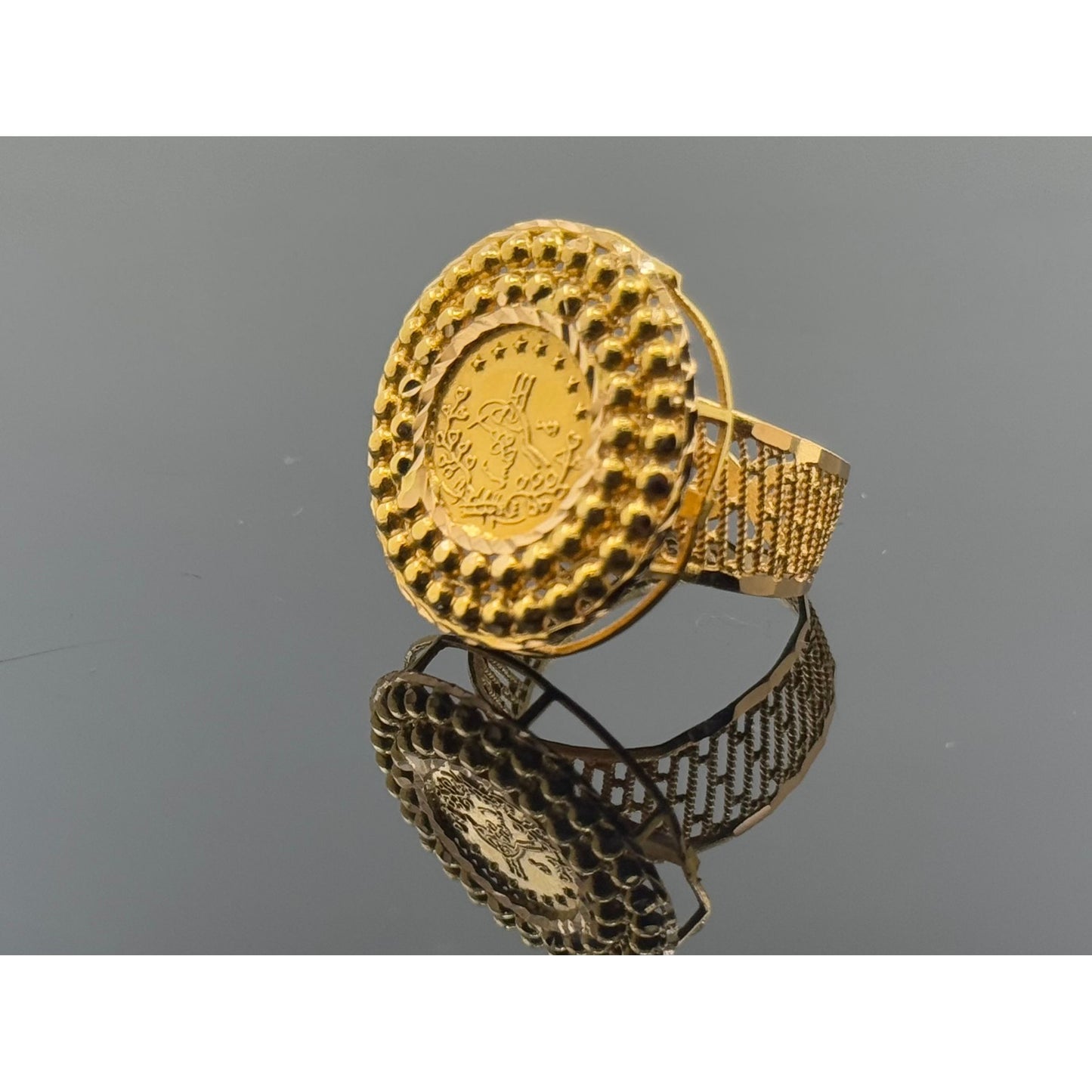 18k Solid Gold Ladies Simple Ring GR1386