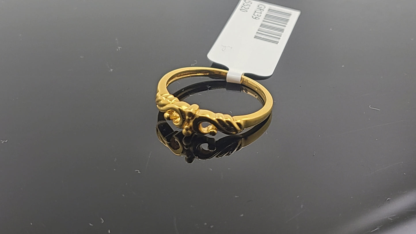 22k Solid Gold Ladies Simple Ring GR139