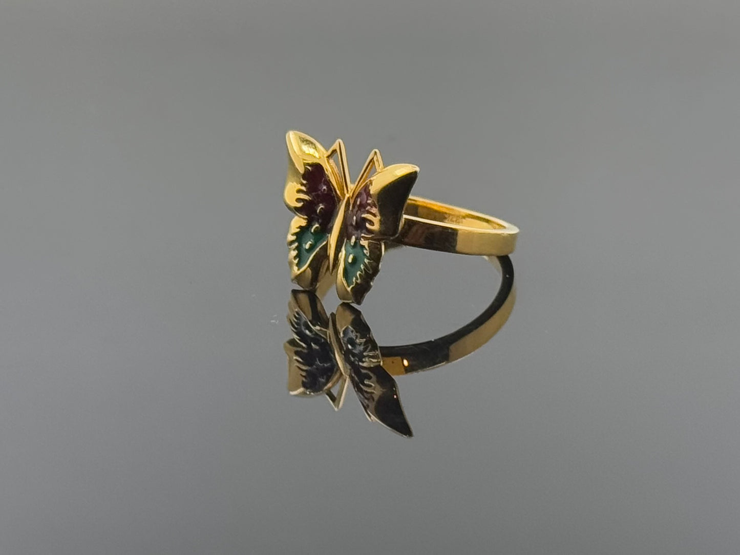 22k Solid Gold Ladies Simple Ring GR1400