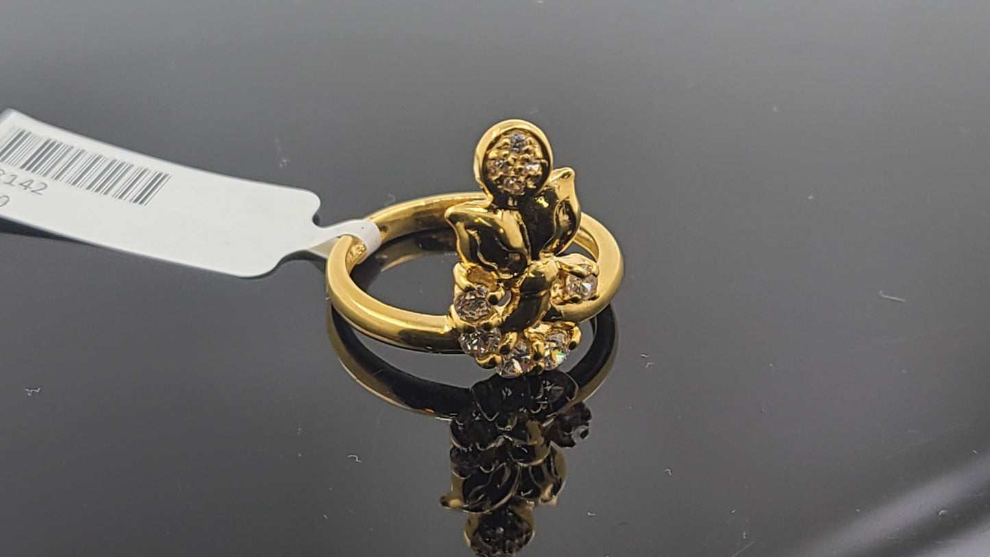 21k Solid Gold Ladies Simple Ring GR142