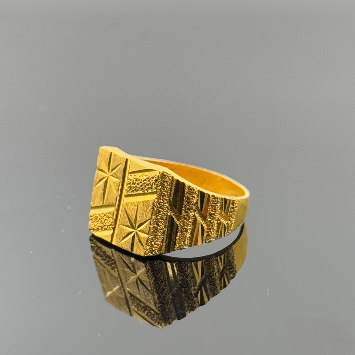 22k Elegant Men Geometric Design Ring gr1421