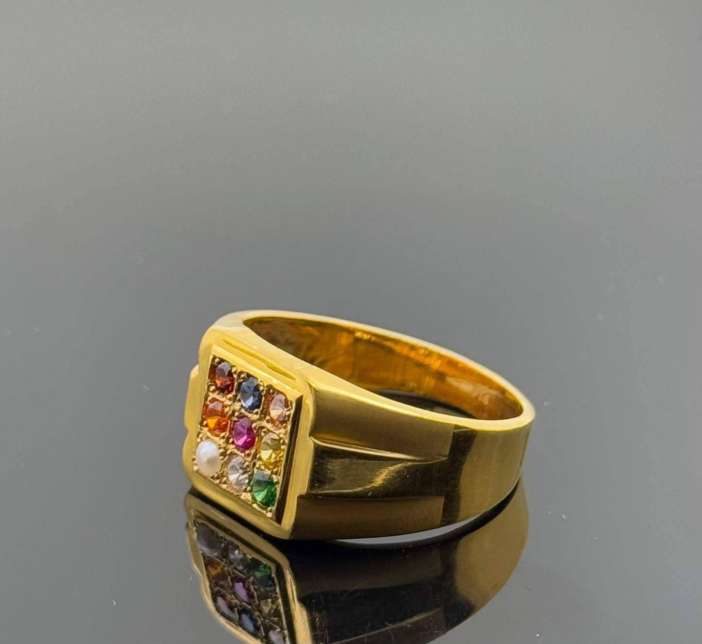 22k Solid Gold Men Simple Ring GR1435