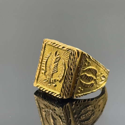 22k Solid Gold Men Simple Ring GR1441