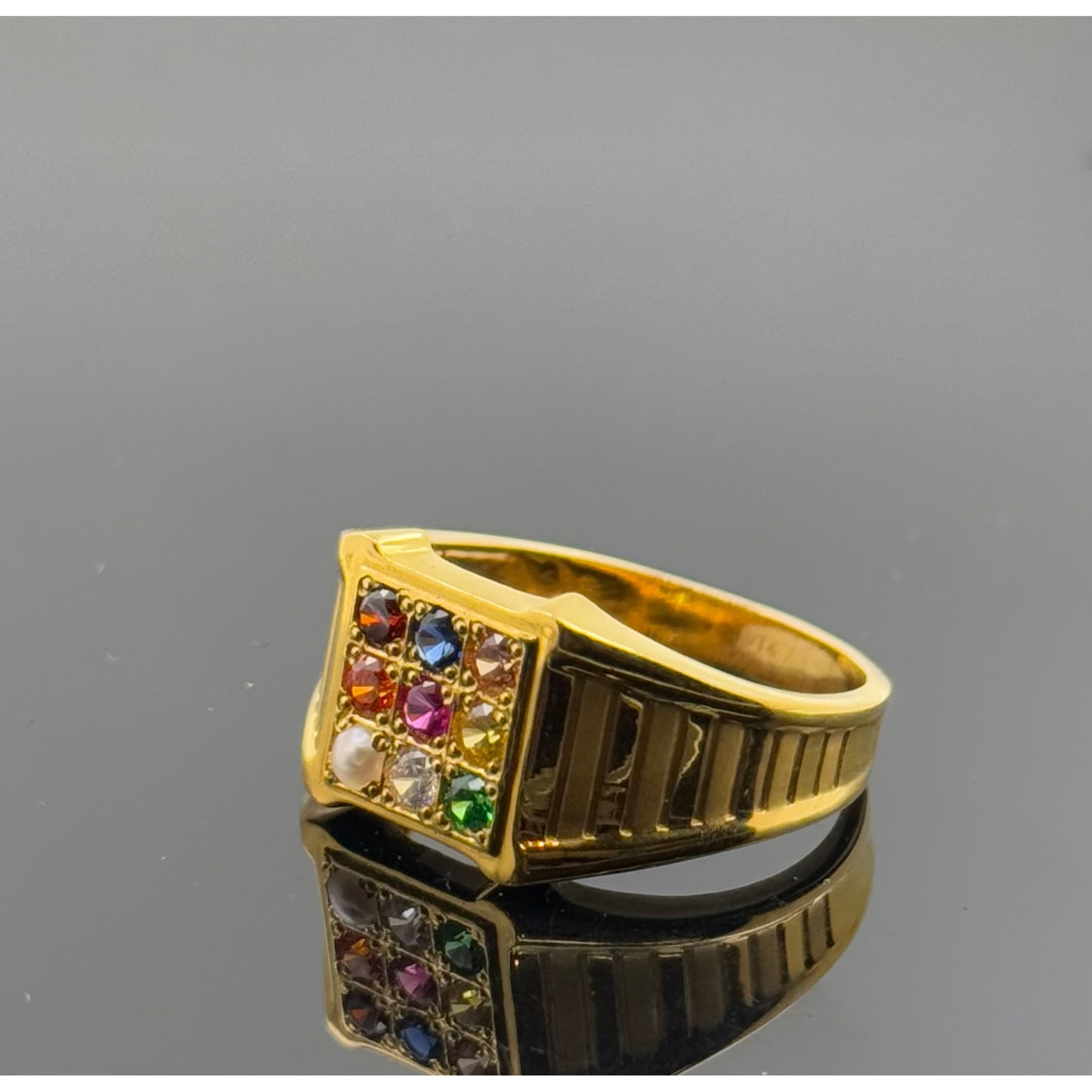 22k Solid Gold Men Simple Ring GR1445