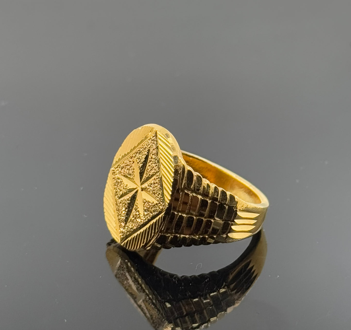 22k Solid Gold Men Simple Ring GR1446
