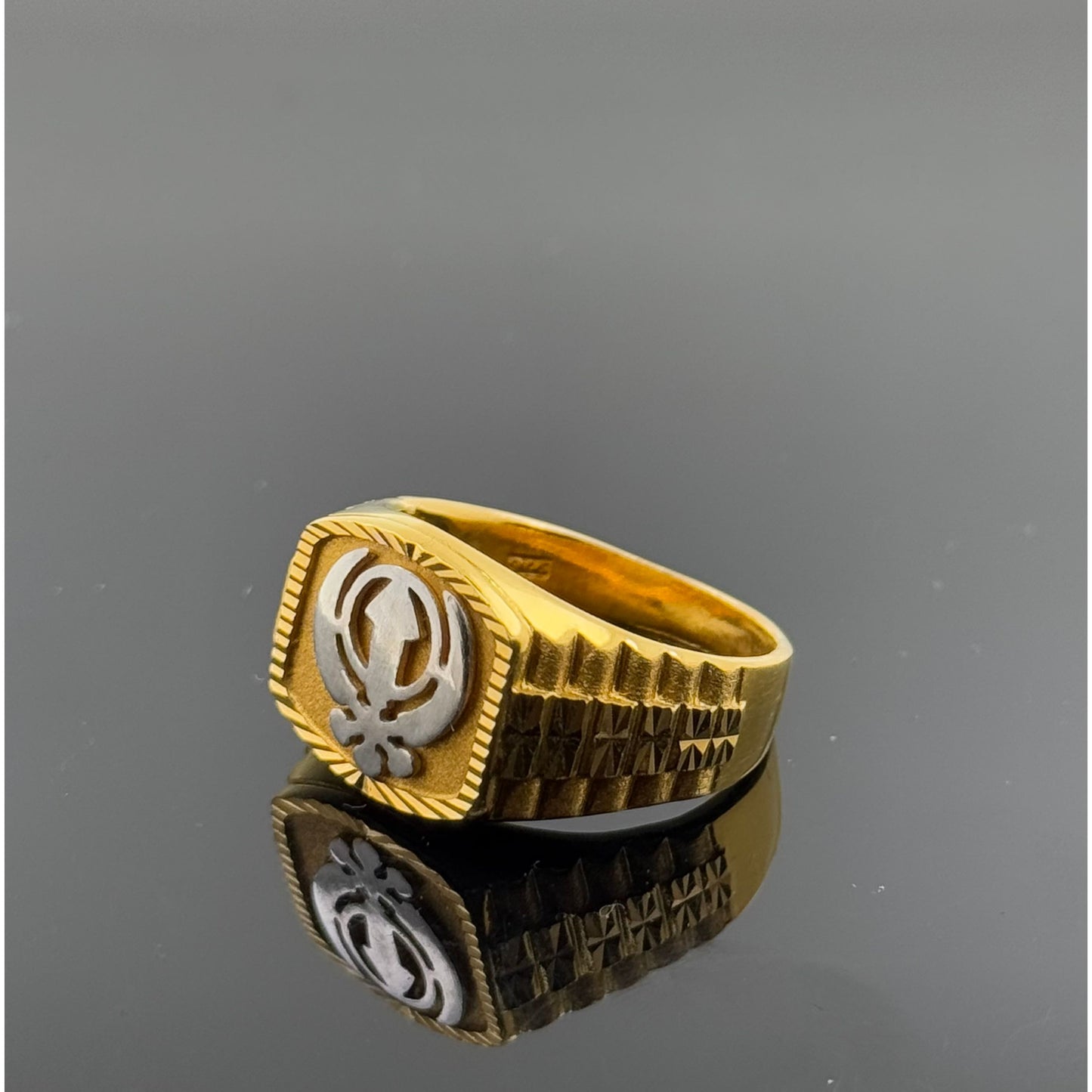 22k Solid Gold Men Simple Ring GR1454