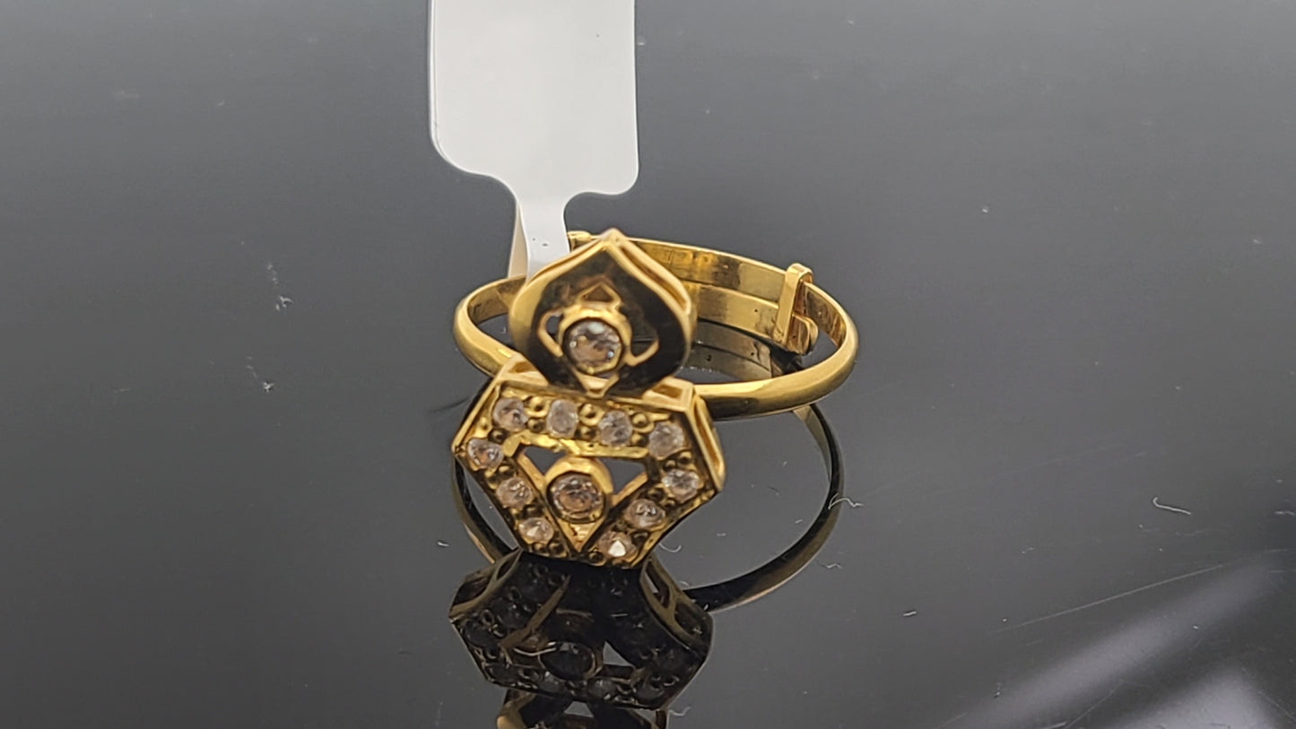 21k Solid Gold Ladies Simple Ring GR146