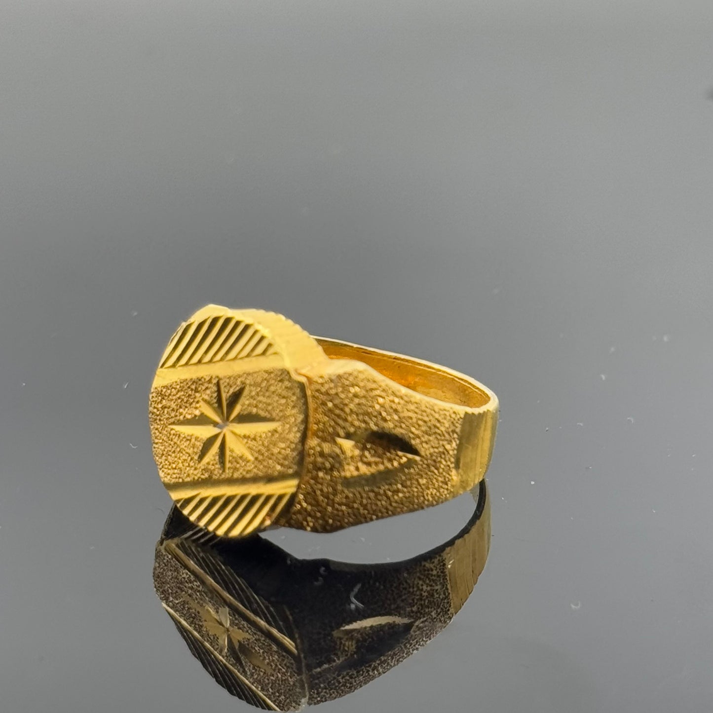 22k Elegant Men Geometric Ring gr1466