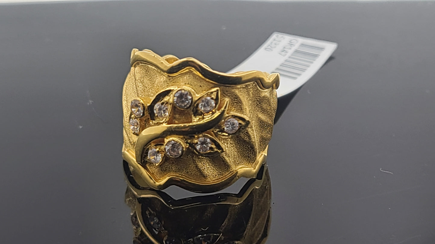 21k Solid Gold Ladies Simple Ring GR147