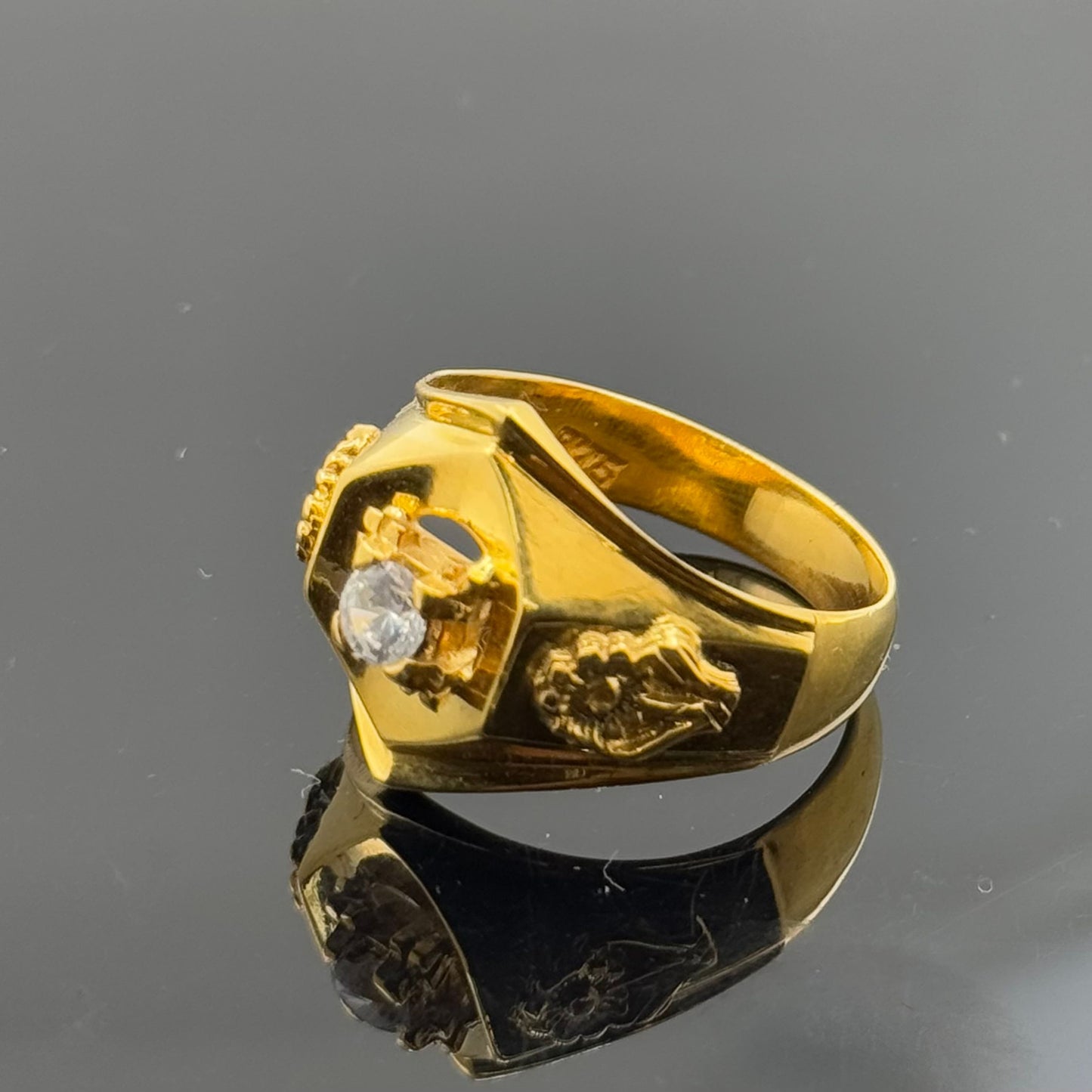 21k Elegant Men Geometric Ring gr1470