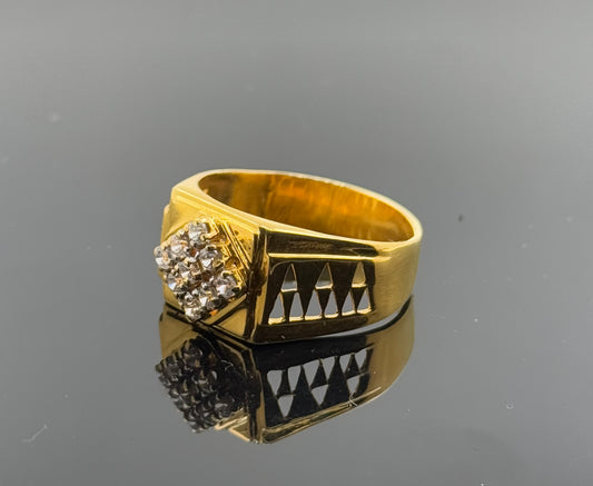 18k Solid Gold Men Simple Ring GR1475