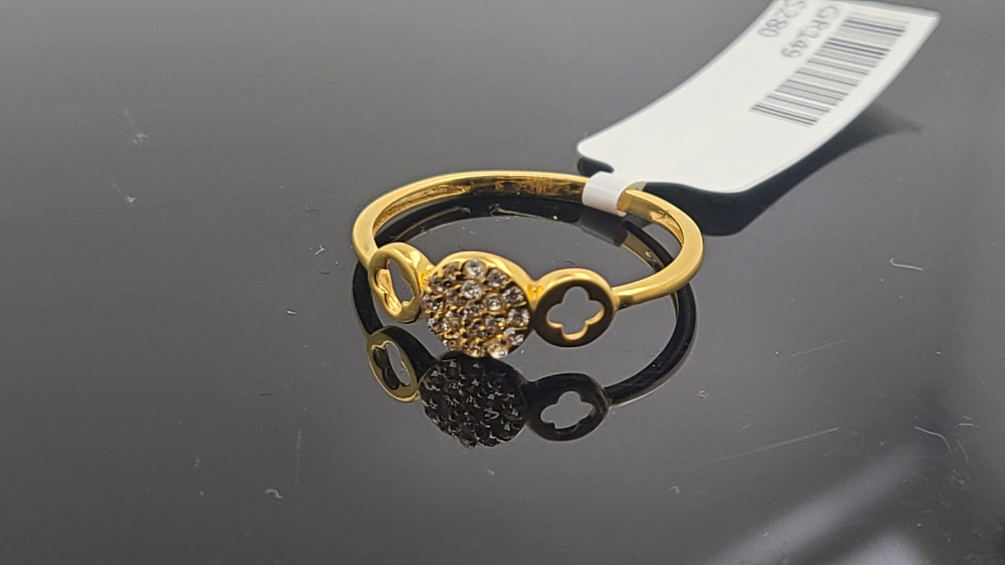 22k Solid Gold Ladies Simple Ring GR149