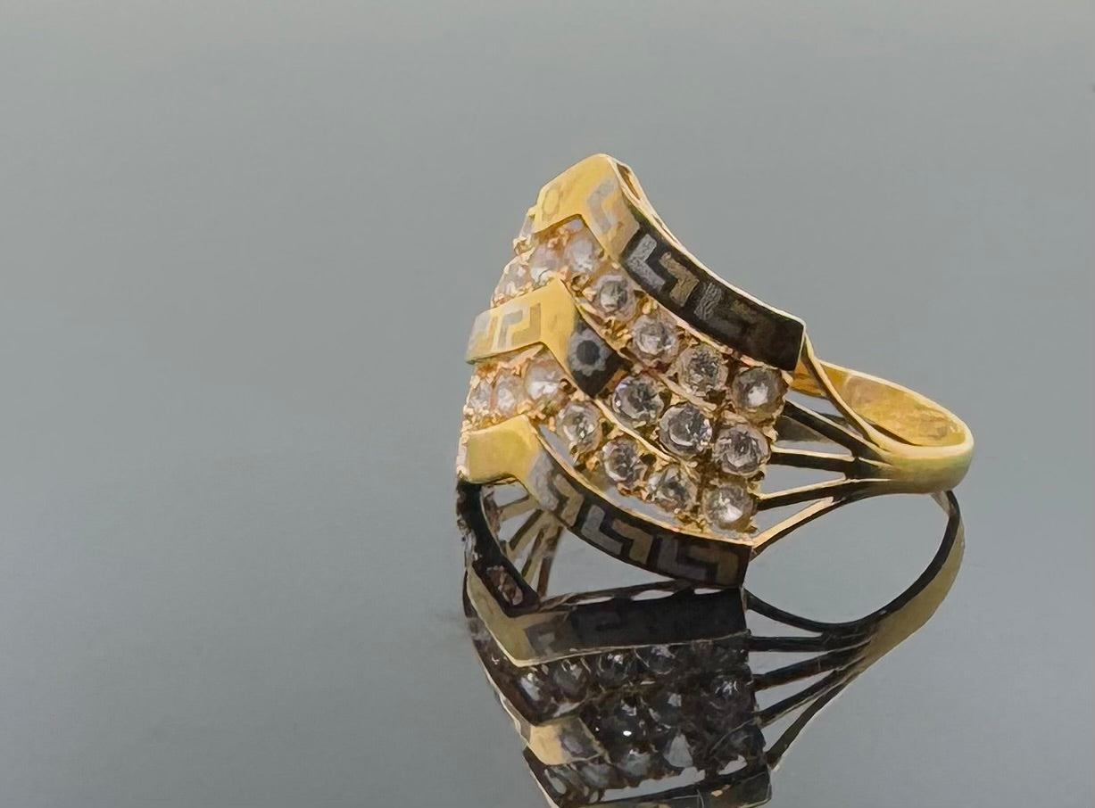 21k Solid Gold Ladies Simple Ring GR1511