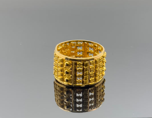 22k Solid Gold Ladies Simple Ring GR1523